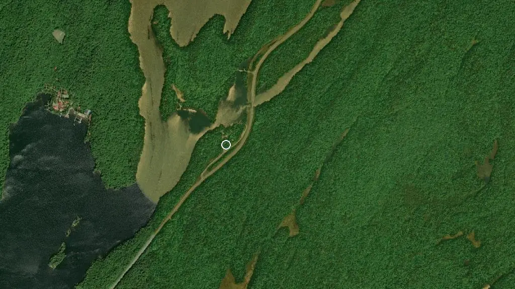 Aerial view of Algonquin - Tea Lake Campground and surroundings