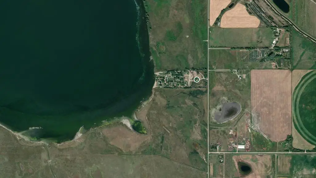 Aerial view of Eagle Lake RV Resort and surroundings