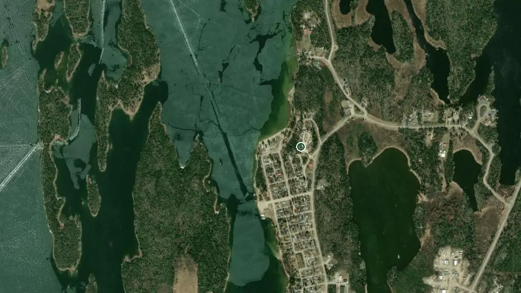 Aerial view of Bayside Resort at Denare Beach and surroundings