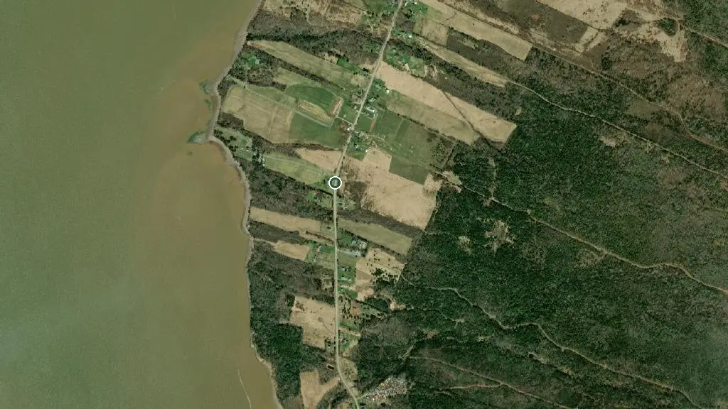 Aerial view of Kempt Shore Ocean View Campground and surroundings