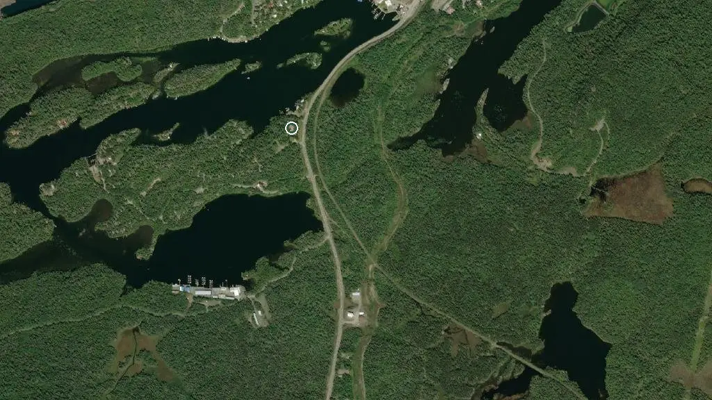 Aerial view of Happy Holiday Campground and surroundings
