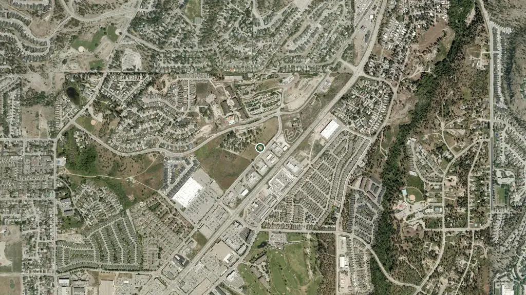 Aerial view of West Eagle Campground and surroundings