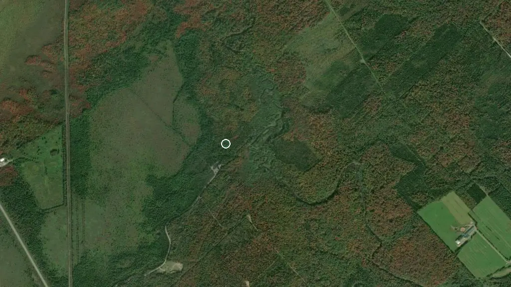 Aerial view of Yourte and surroundings