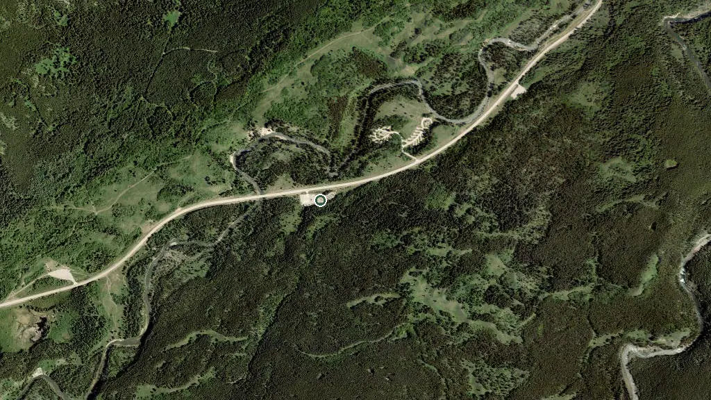 Aerial view of Castle Designated Equestrian Camping Area and surroundings