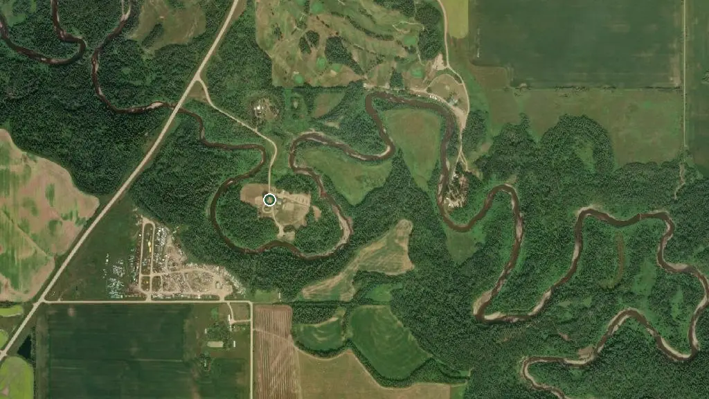 Aerial view of Hotchkiss Community Campground & Ball Diamonds and surroundings