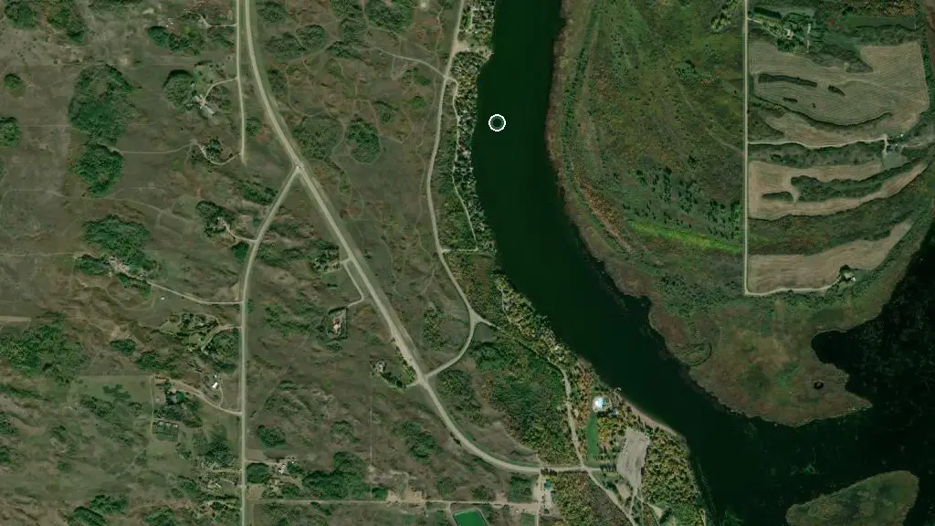 Aerial view of Pike Lake Provincial Park and surroundings