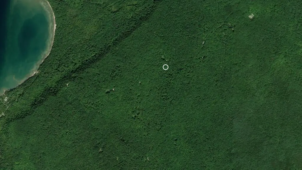 Aerial view of Snake Campground and surroundings