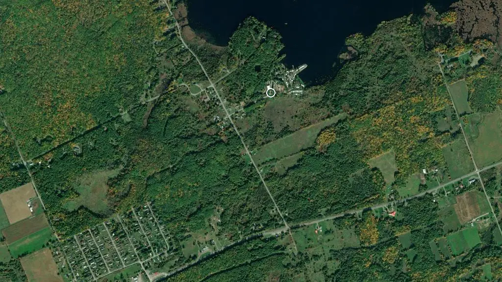 Aerial view of Blairton Tent and Trailer Park and surroundings