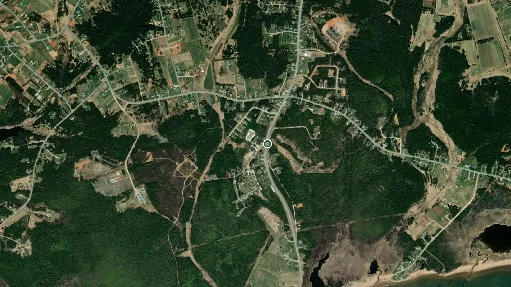 Aerial view of Camping Motel Pluvier des Îles and surroundings