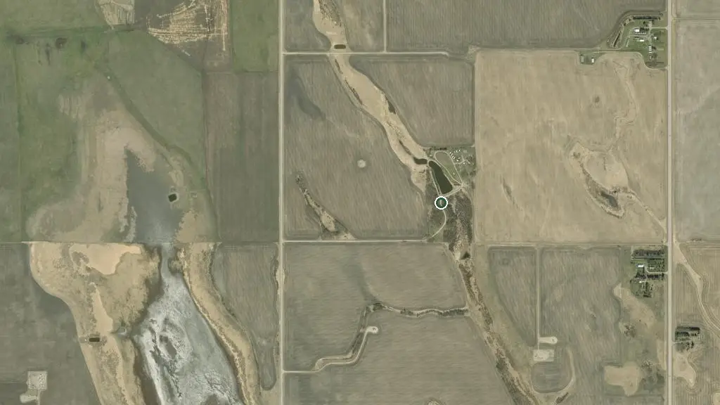 Aerial view of Didsbury Campground and surroundings