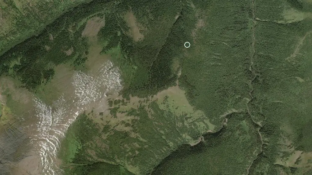 Aerial view of Whitehorse Wildland Provincial Park and surroundings