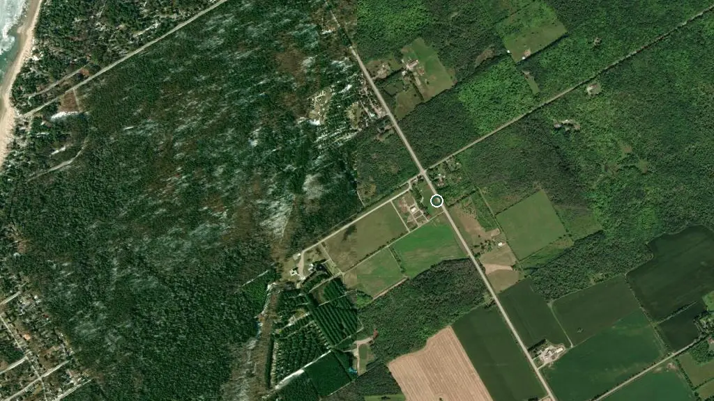 Aerial view of Georgian Bay Park and surroundings