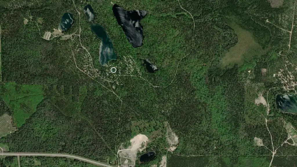 Aerial view of Kettle Lakes Park - Island Lake Campground and surroundings