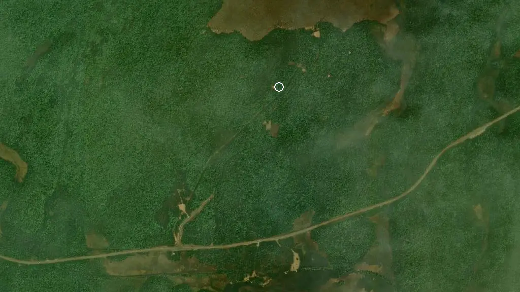 Aerial view of Canisbay Lake Campground and surroundings