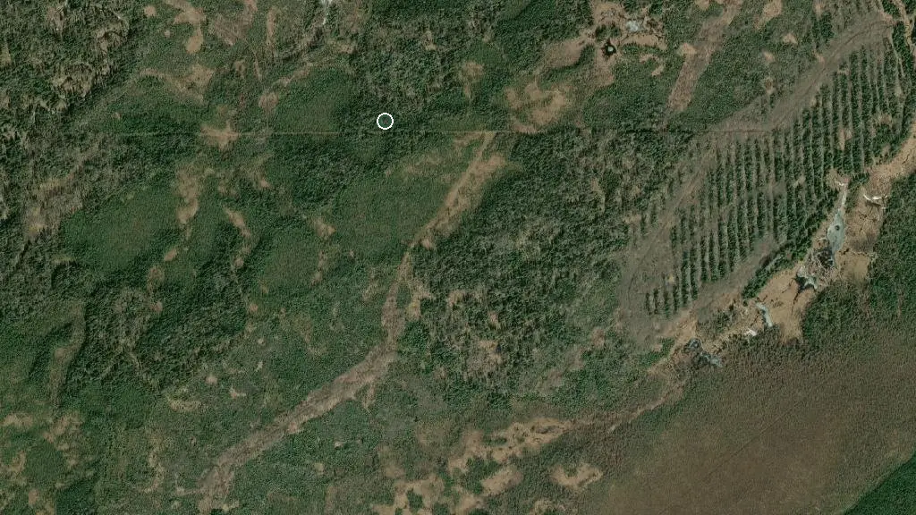 Aerial view of Grand Rapids Wildland Provincial Park and surroundings