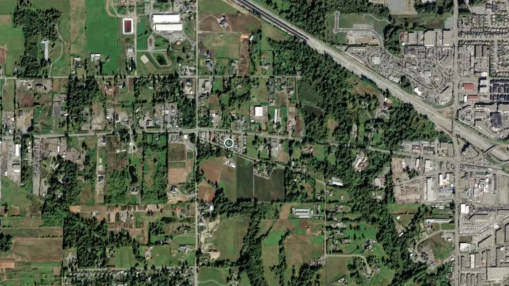 Aerial view of Aloha Trailer Park & Campground and surroundings