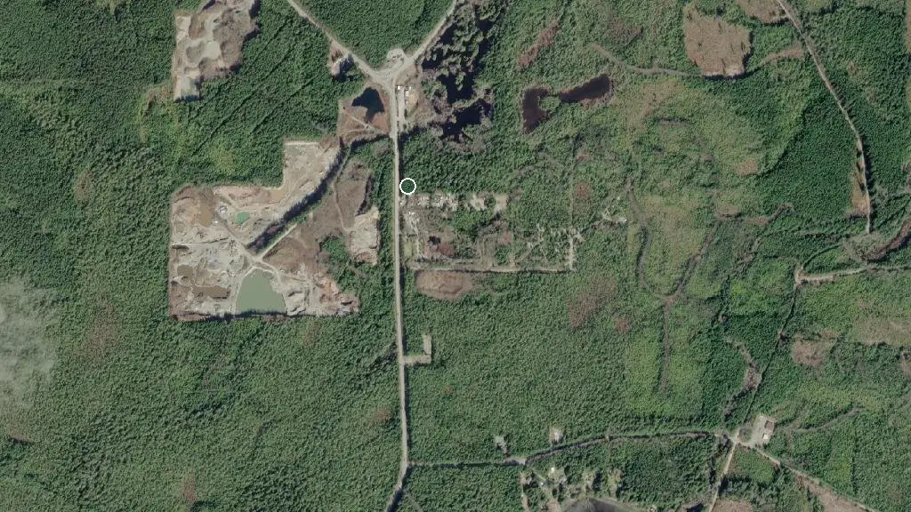 Aerial view of Surf Junction Campground and surroundings