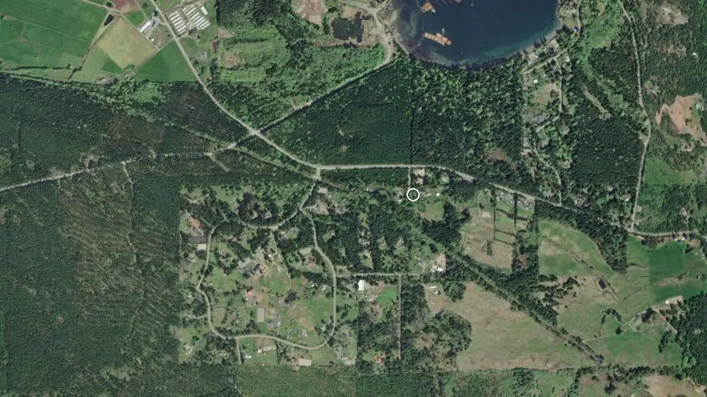 Aerial view of Lambs Tails Campground and surroundings
