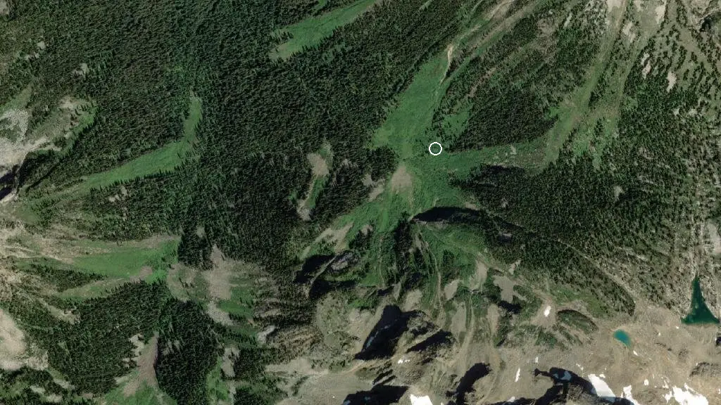 Aerial view of Monashee Provincial Park and surroundings