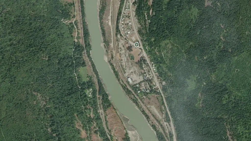 Aerial view of Reo Rafting Resort and surroundings