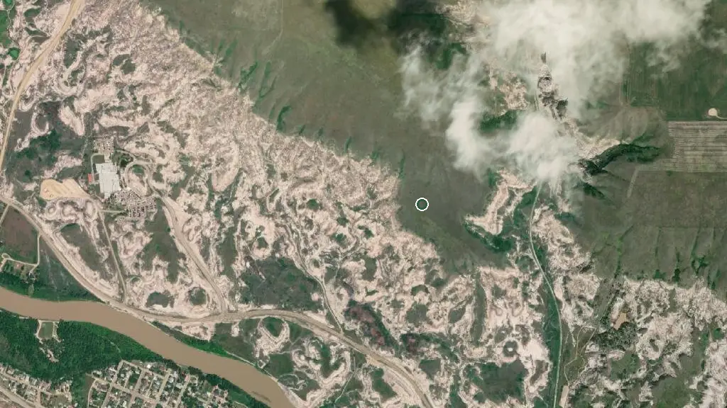 Aerial view of Midland Provincial Park and surroundings