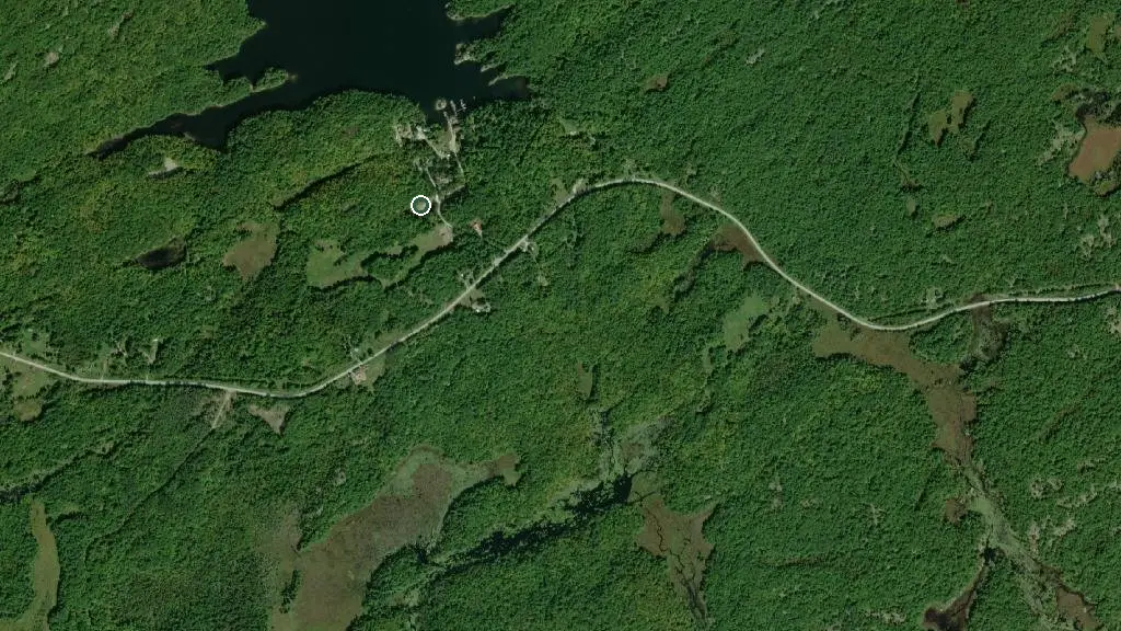 Aerial view of Land O'Lakes Lodge and surroundings