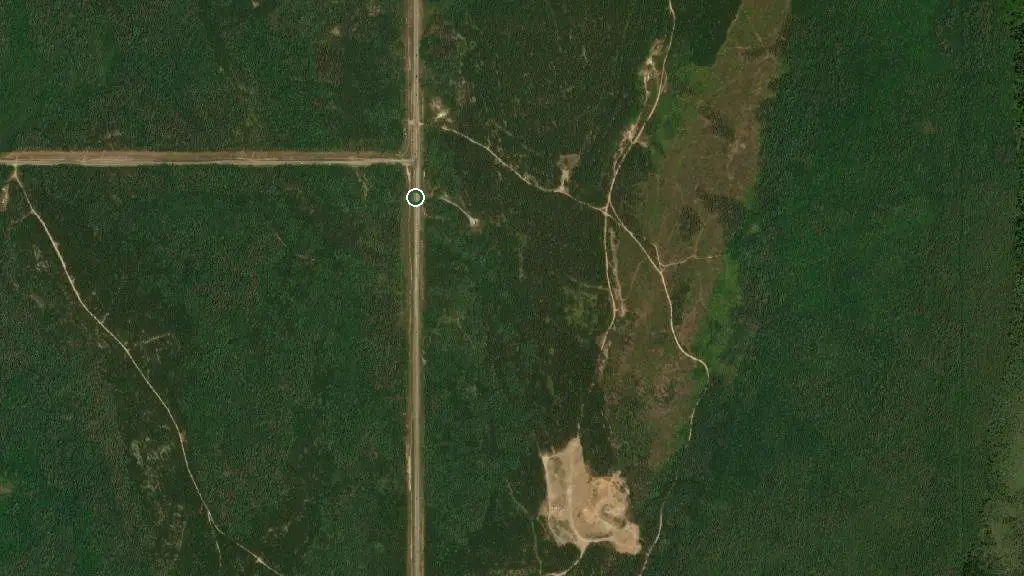 Aerial view of Debonair Campground and surroundings