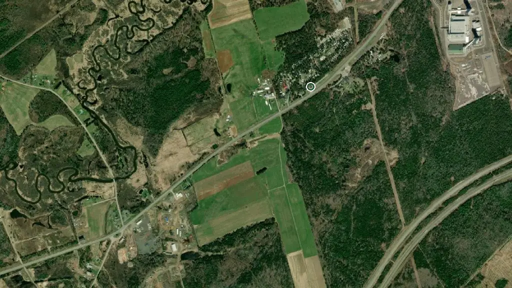 Aerial view of Pinecone Resorts and surroundings