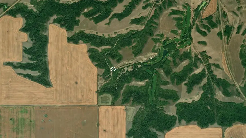 Aerial view of Jean Louis Legare Regional Park and surroundings