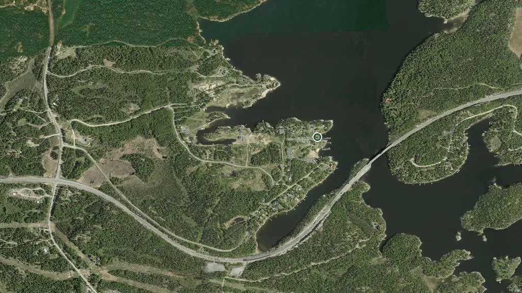 Aerial view of Sunnyside Camp and surroundings