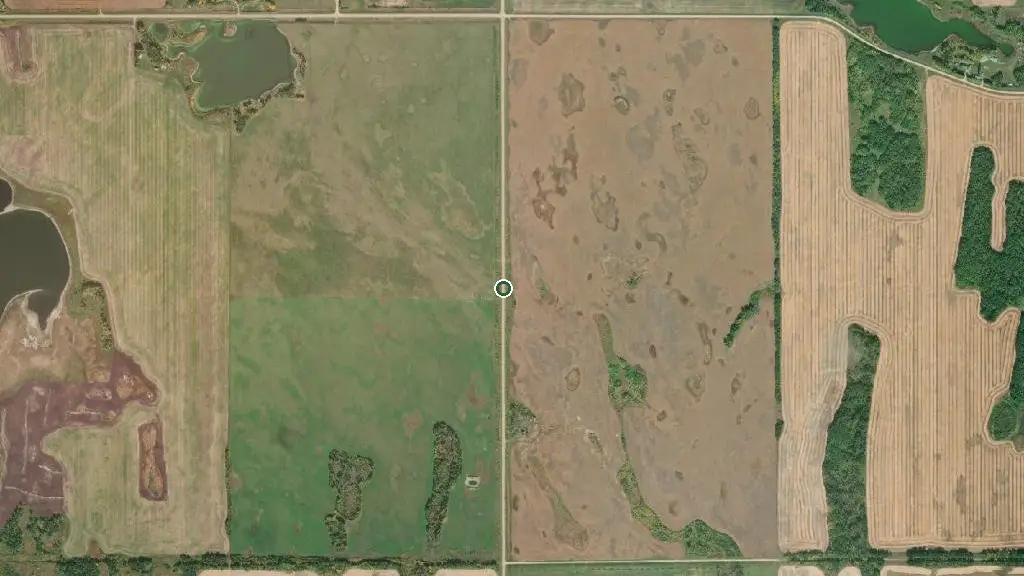 Aerial view of Pyott's West Campground and surroundings