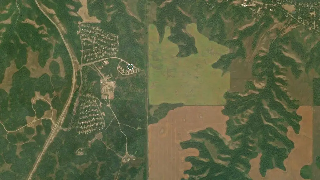 Aerial view of Morning View Campground and surroundings