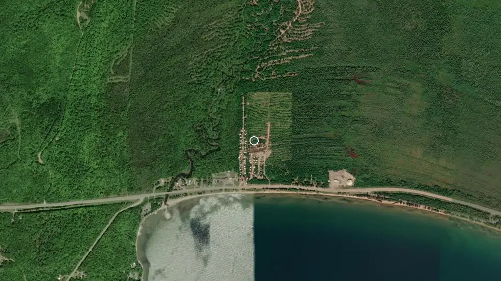 Aerial view of Wild Rose RV Park and surroundings