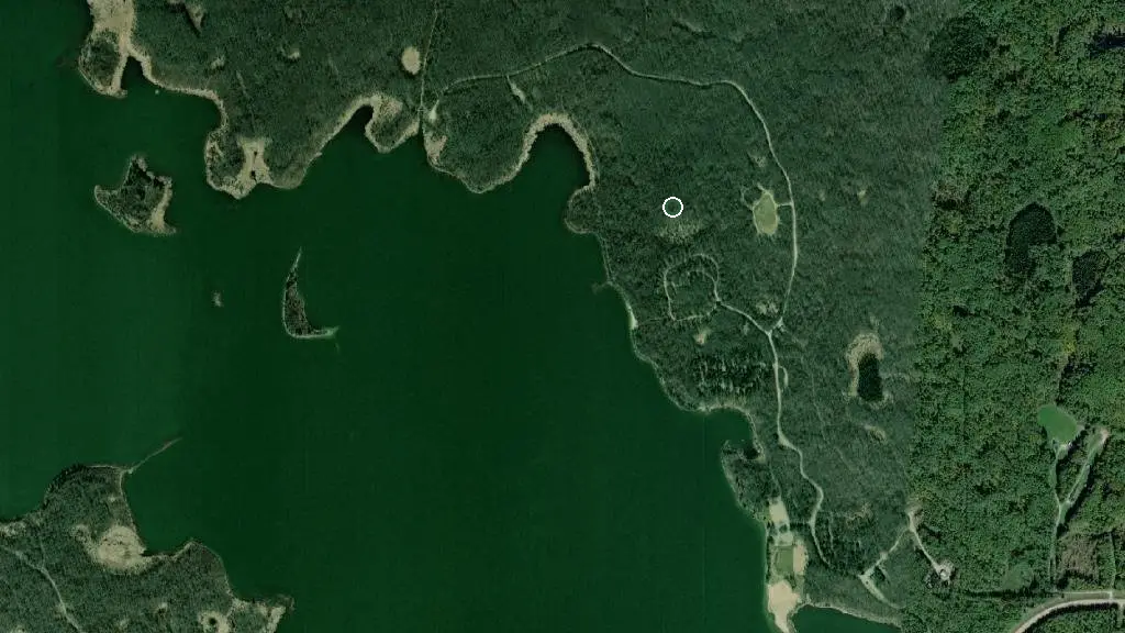 Aerial view of Thunder Lake Provincial Park and surroundings