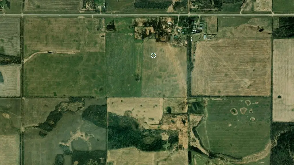 Aerial view of Matheson lake Campground and surroundings