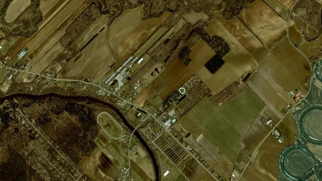 Aerial view of Camping au Soleil St-Paul de Joliette and surroundings