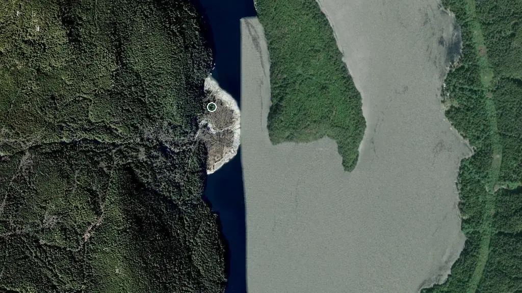 Aerial view of Berg's Landing and surroundings