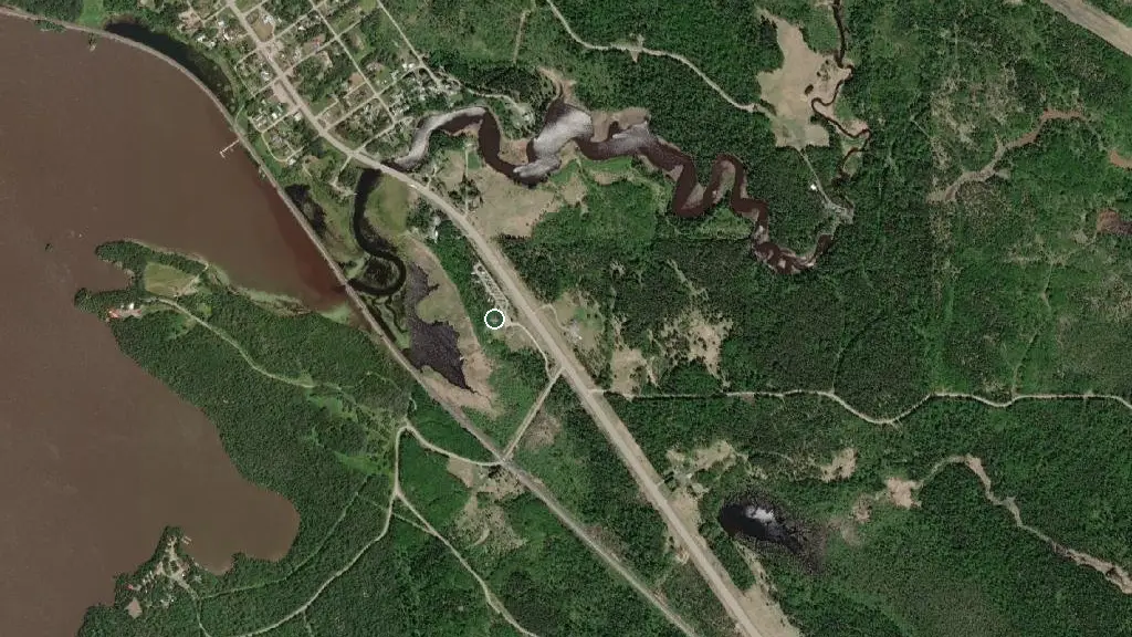 Aerial view of Wabigoon Lake RV Park and surroundings