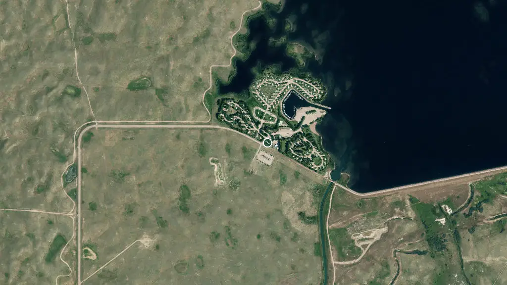Aerial view of Crawling Valley Campground and surroundings
