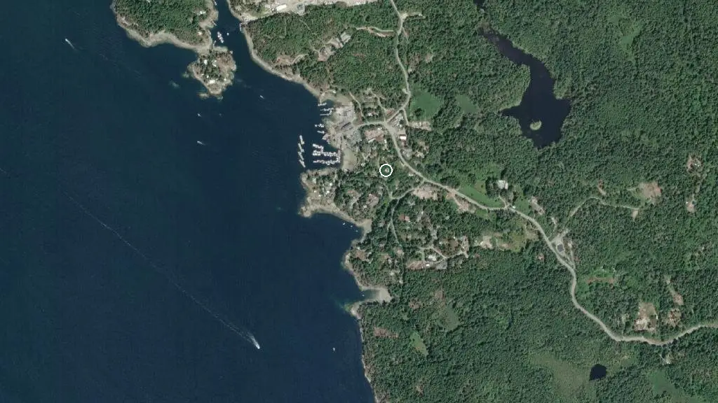 Aerial view of SunLund RV Park & Cabins and surroundings