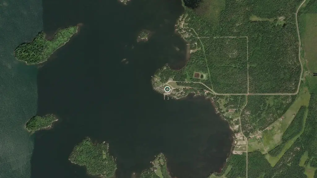 Aerial view of Cedar Point Lodge and surroundings