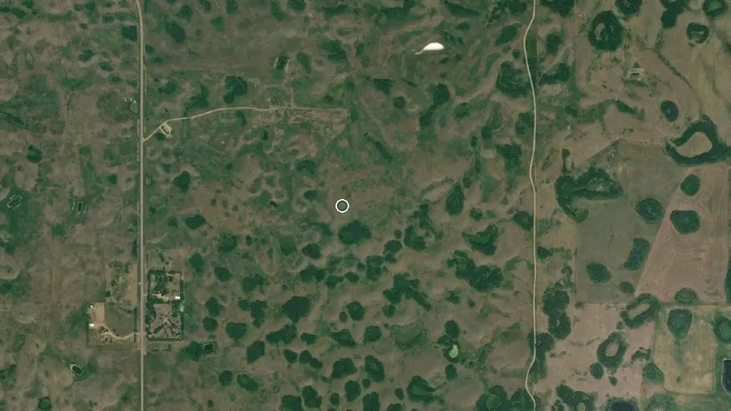 Aerial view of Antelope Hill Provincial Park and surroundings