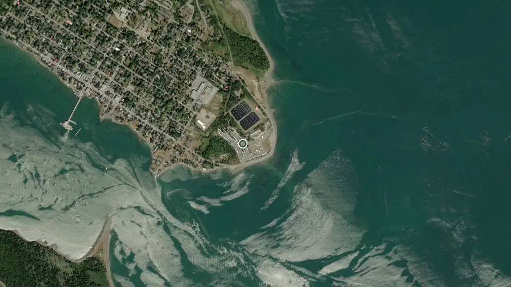 Aerial view of Oceanfront Camping and surroundings
