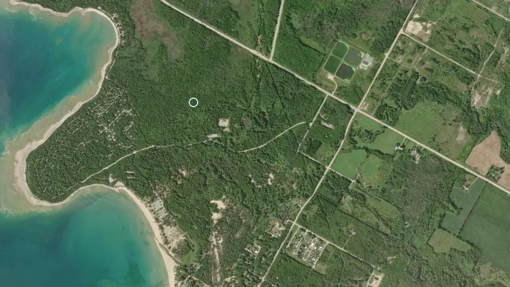 Aerial view of Inverhuron Provincial Park and surroundings