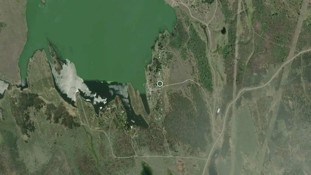 Aerial view of Tunkwa Lake Resort and surroundings