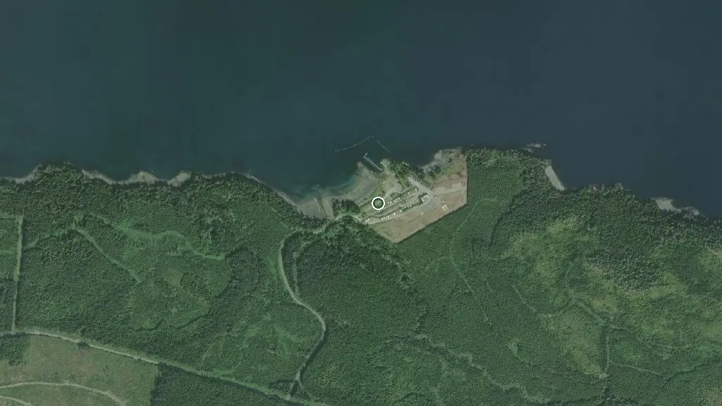 Aerial view of Alder Bay RV Park &Marina and surroundings