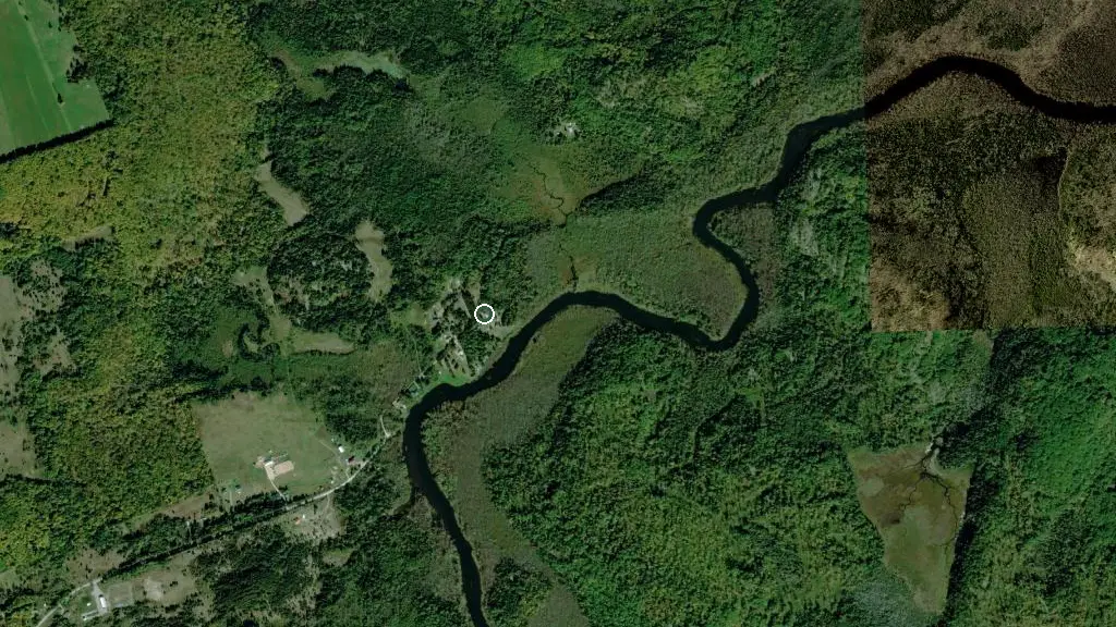 Aerial view of Little Mississippi Resort and Campground and surroundings