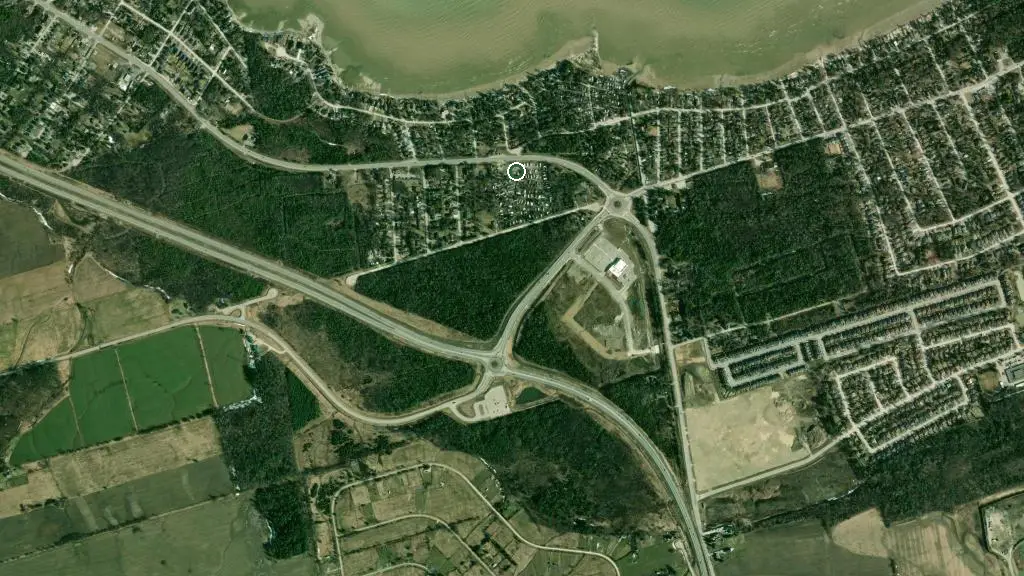 Aerial view of Jell-e-Bean Campground and surroundings
