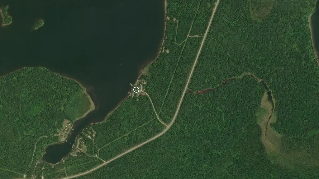Aerial view of Tall Pines Camp Resort and surroundings