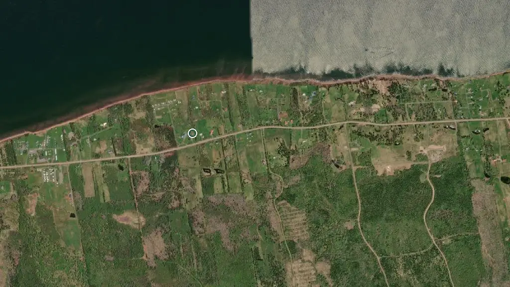 Aerial view of Gulf Shore Camping Park and surroundings